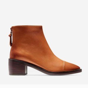 Cole Haan Womens Winnie Grand Tan Ankle Boots Size 5.5